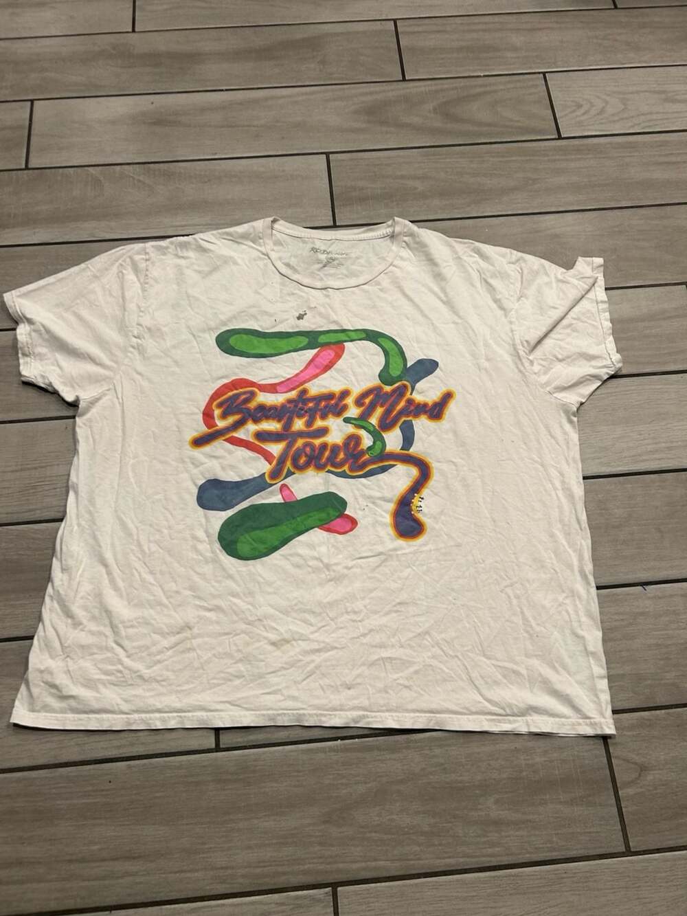Rod Wave Beautiful Mind Tour Concert T-Shirt White 3XL